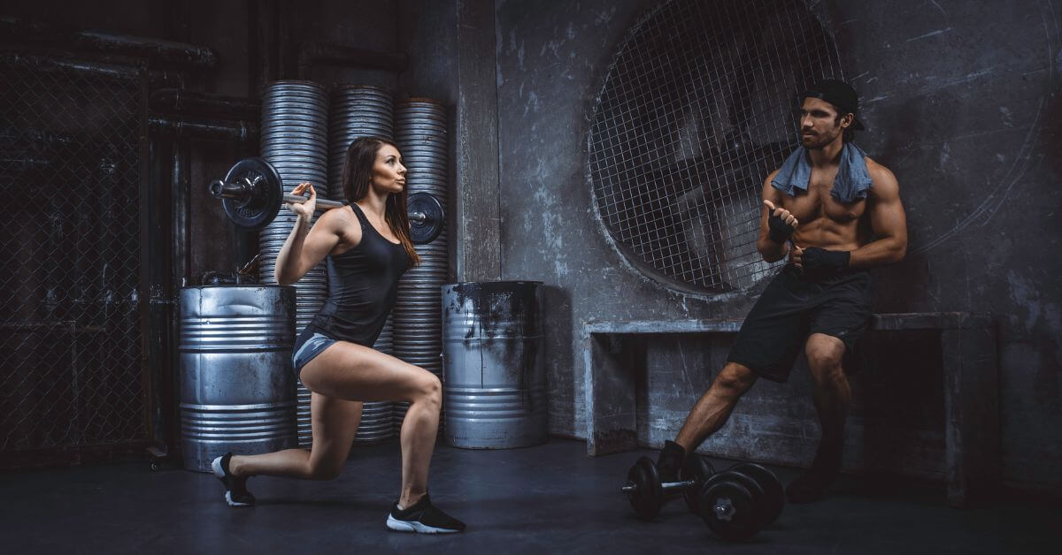 How to Start Functional Training? Man and a woman doing functional training together in the gym.