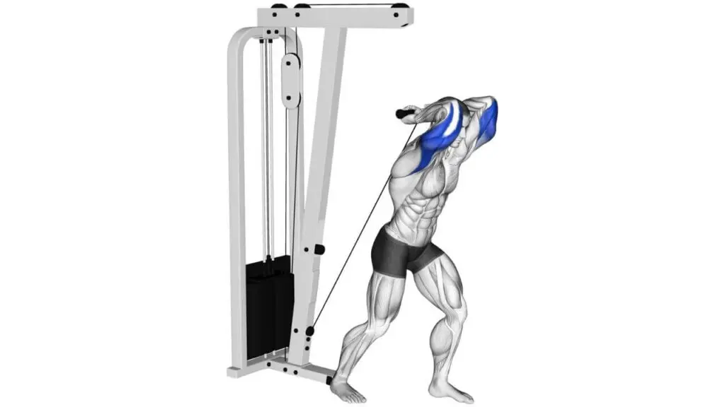 Cable overhead triceps extension 