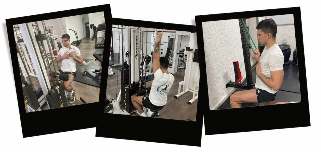 Images of Vanja working out
