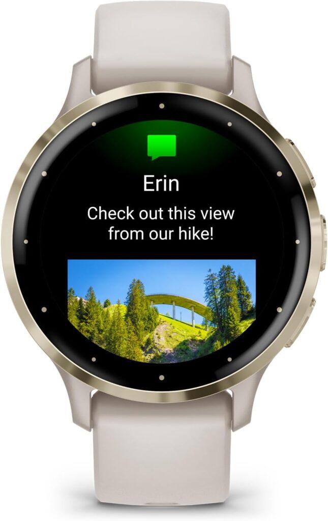 White Garmin Venu 3S Running GPS Smartwatch with AMOLED Display